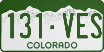 CO license plate 131VES
