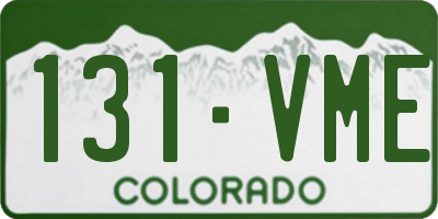 CO license plate 131VME
