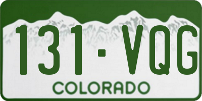 CO license plate 131VQG