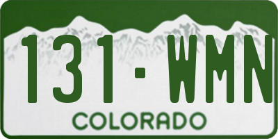 CO license plate 131WMN