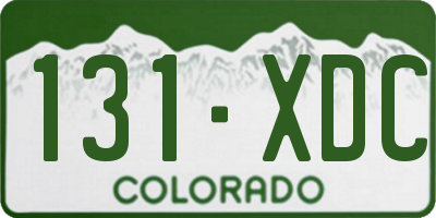 CO license plate 131XDC