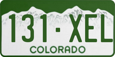 CO license plate 131XEL