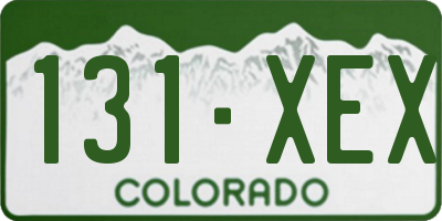 CO license plate 131XEX