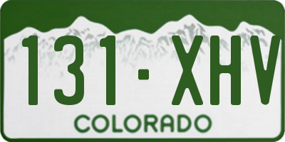 CO license plate 131XHV