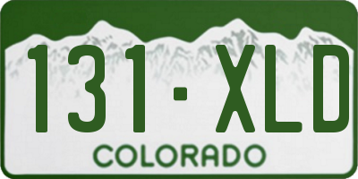 CO license plate 131XLD