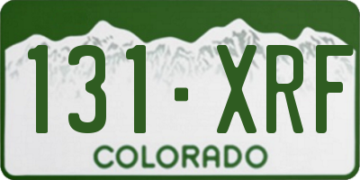 CO license plate 131XRF