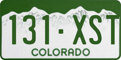CO license plate 131XST