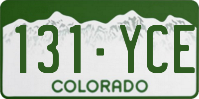 CO license plate 131YCE
