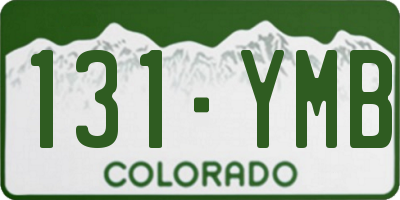 CO license plate 131YMB