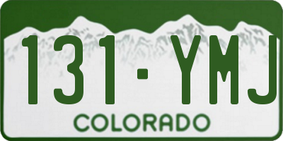 CO license plate 131YMJ