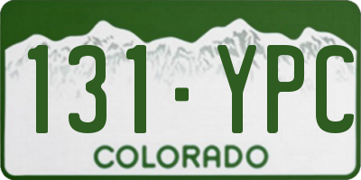 CO license plate 131YPC