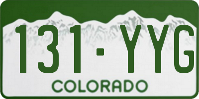 CO license plate 131YYG