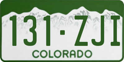 CO license plate 131ZJI