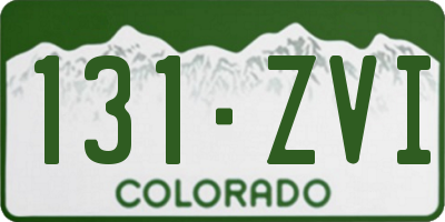 CO license plate 131ZVI