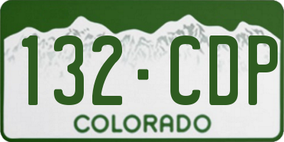 CO license plate 132CDP