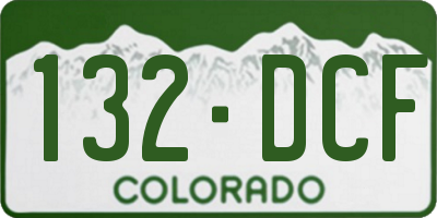 CO license plate 132DCF