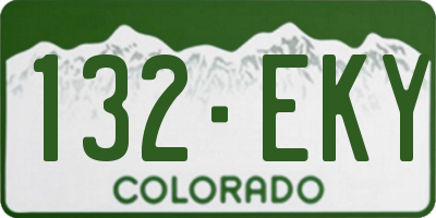 CO license plate 132EKY