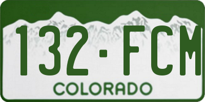 CO license plate 132FCM