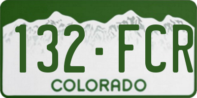 CO license plate 132FCR