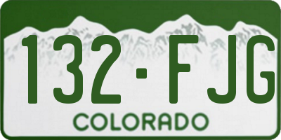 CO license plate 132FJG