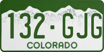 CO license plate 132GJG