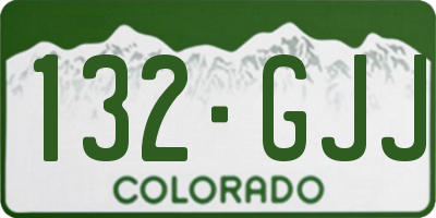 CO license plate 132GJJ