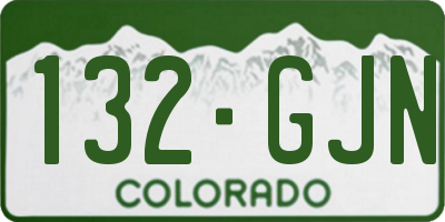 CO license plate 132GJN
