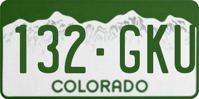 CO license plate 132GKU