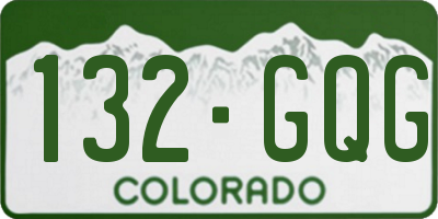 CO license plate 132GQG