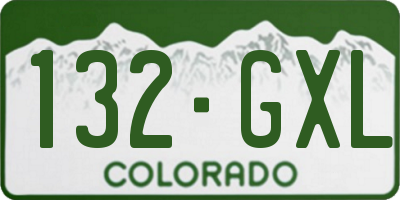 CO license plate 132GXL