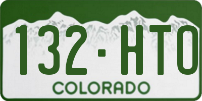 CO license plate 132HTO