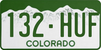 CO license plate 132HUF