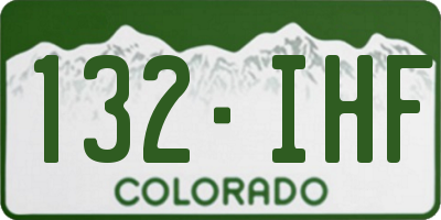 CO license plate 132IHF