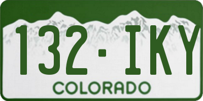 CO license plate 132IKY