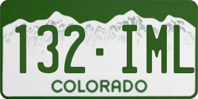 CO license plate 132IML