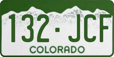 CO license plate 132JCF
