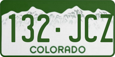 CO license plate 132JCZ