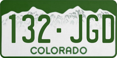 CO license plate 132JGD