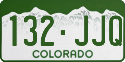 CO license plate 132JJQ