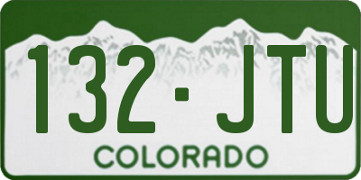 CO license plate 132JTU