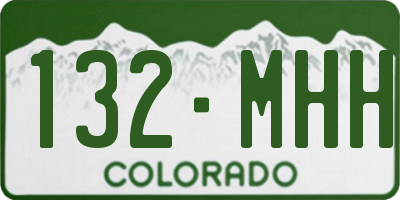 CO license plate 132MHH