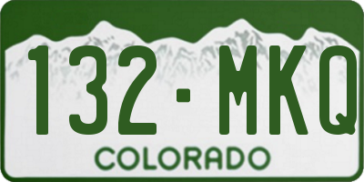 CO license plate 132MKQ