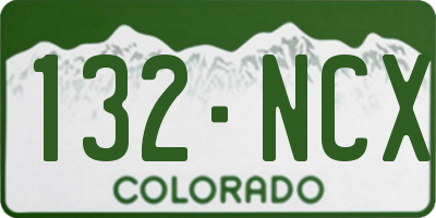 CO license plate 132NCX