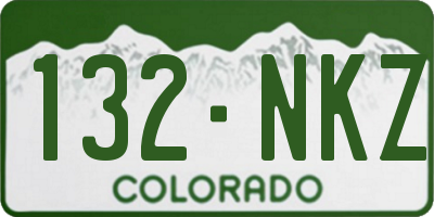 CO license plate 132NKZ