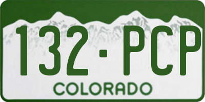 CO license plate 132PCP