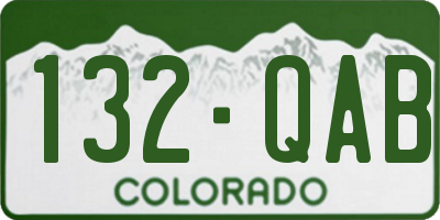 CO license plate 132QAB