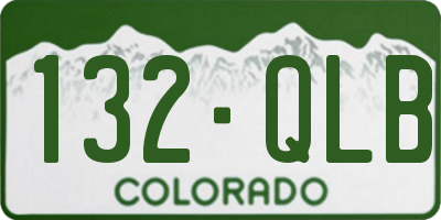 CO license plate 132QLB