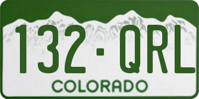 CO license plate 132QRL