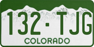 CO license plate 132TJG
