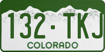 CO license plate 132TKJ